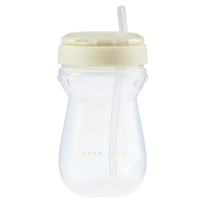 Поильник для кормления с трубочкой 360 мл Happy Baby 14011 cream 1